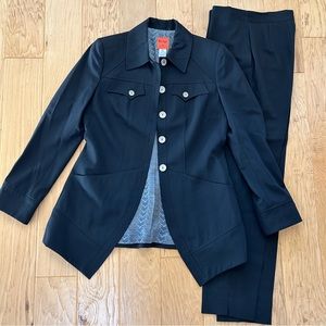 Vintage Christian LaCroix Blazer & Pant set 42 Black Bazar Made in France